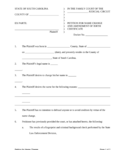 Free Printable Change Of Name Agreement Template Word