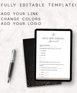 Free Printable Social Media Marketing Agreement Template