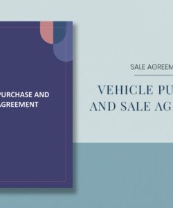 Free Printable Vehicle Purchase And Sale Agreement Template Word