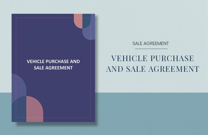 Free Printable Vehicle Purchase And Sale Agreement Template Word