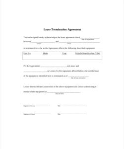 Free  Termination Of Lease Agreement Template Word