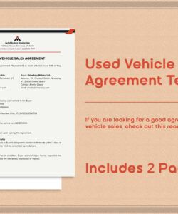 Free  Vehicle Purchase And Sale Agreement Template Pdf