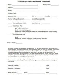 Printable Banquet Hall Rental Agreement Template Pdf