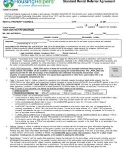 Printable Business Referral Commission Agreement Template Excel Sample