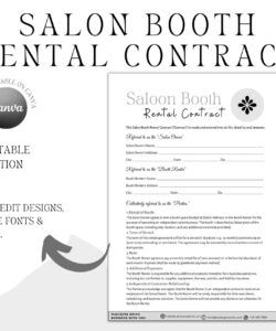 Printable Salon Booth Rental Agreement Template Doc