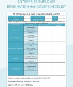 Blank Employee Handover Form Template Pdf
