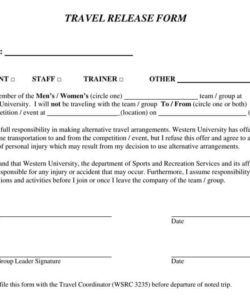 Blank Vehicle Release Form Template Word