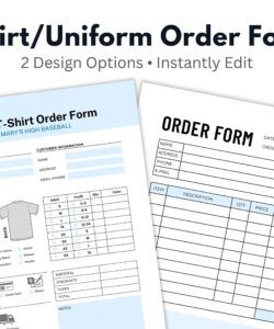 Custom Uniform Received Form Template Word