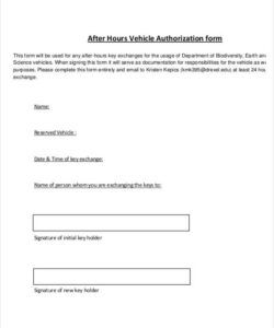 Custom Vehicle Release Form Template Word