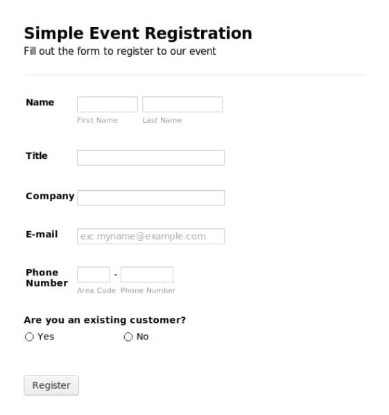 Custom Zumba Registration Form Template Excel Sample