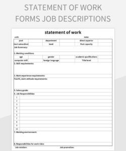 Editable Job Description Form Template