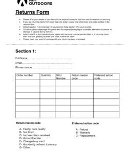 Editable Key Return Form Template Word Sample