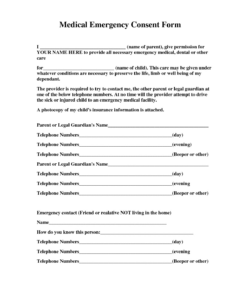Editable Medical Consent Form Template Pdf