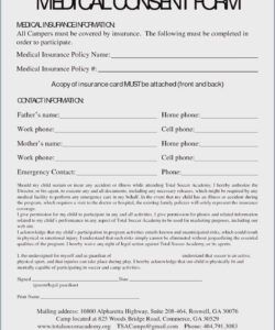 Free Blank Medical Consent Form Template Pdf Sample