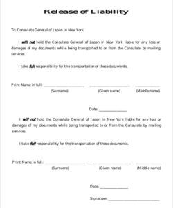 Free Blank Vehicle Release Form Template  Sample