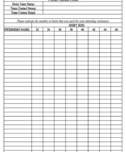 Free Blank Yearbook Order Form Template Pdf