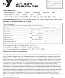 Free Custom Youth Football Registration Form Template Excel