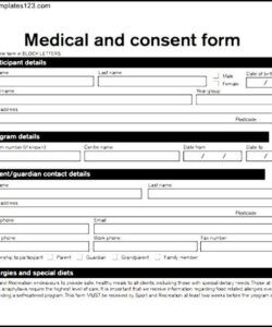 Free  Medical Consent Form Template Word