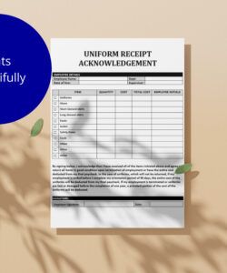 Free  Uniform Received Form Template Excel Sample