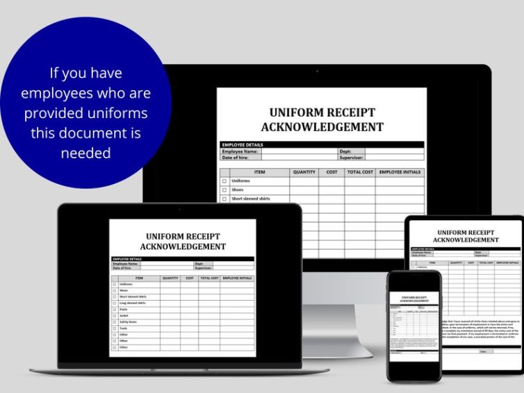 Free  Uniform Received Form Template  Sample