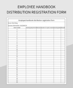 Key Distribution Form Template