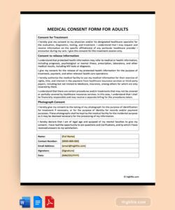 Medical Consent Form Template Pdf Sample