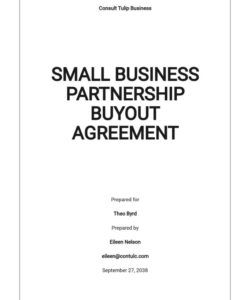 50 50 Business Partnership Agreement Template Pdf