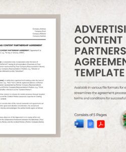 50 50 Business Partnership Agreement Template Word Sample