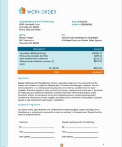 Air Conditioning Service Agreement Template Word