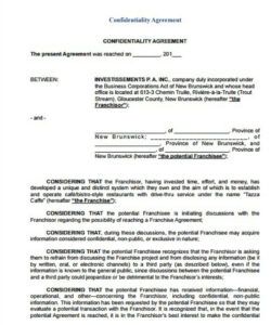 Blank International Non Disclosure Agreement Template Doc