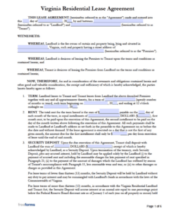 Blank Mid Term Rental Lease Agreement Template Pdf