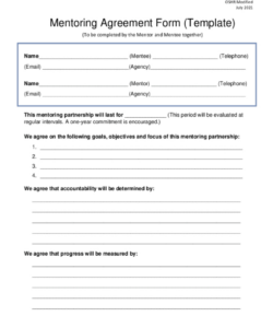 Custom Coaching And Mentoring Agreement Template Pdf