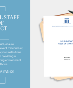 Custom Code Of Conduct Agreement Template Word Sample