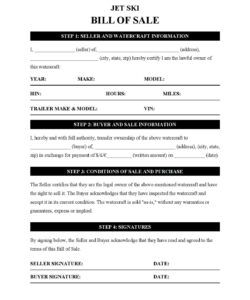Custom Jet Ski Rental Agreement Template