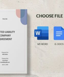 Custom Limited Liability Company Agreement Template Doc