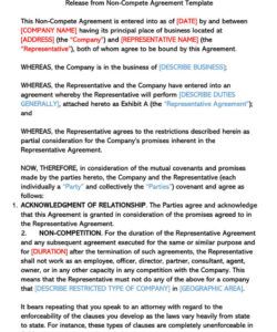 Custom Non Compete Confidentiality Agreement Template