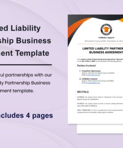 Editable 50 50 Business Partnership Agreement Template