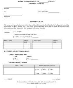 Editable 50 50 Custody Agreement Template