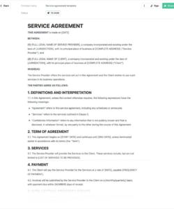 Editable Bed Bug Service Agreement Template Excel Sample