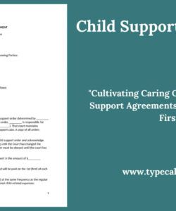 Editable Child Custody Agreement Without Court Template Word