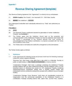 Editable Collaboration Agreement Between Two Companies Template