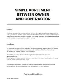 Editable Collaboration Agreement Between Two Companies Template Excel
