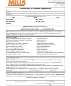 Editable Commercial Hvac Maintenance Agreement Template Pdf
