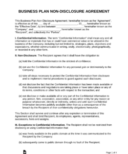 Editable International Non Disclosure Agreement Template Doc