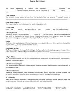 Free  Art Studio Rental Agreement Template  Sample