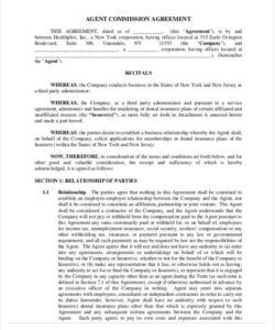 Free Blank Business Development Commission Agreement Template Word