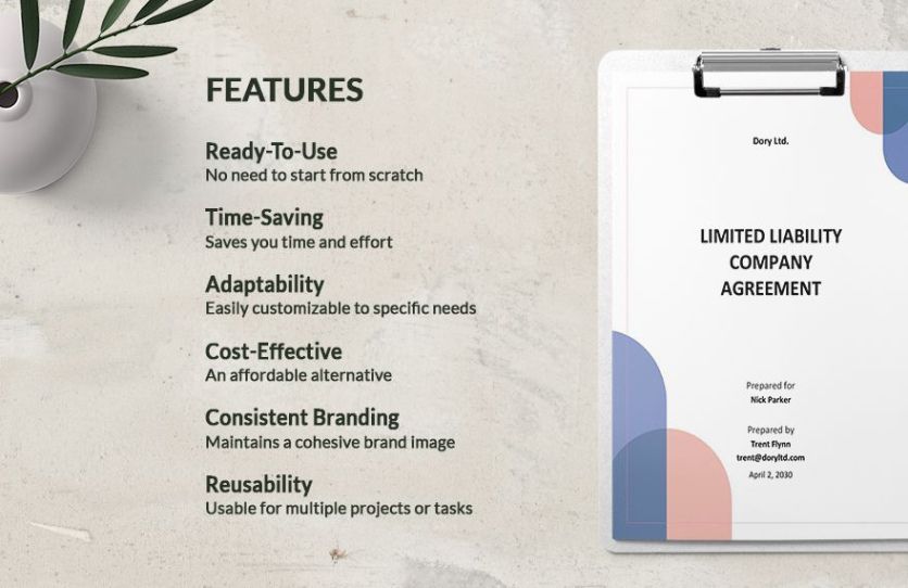 Free Blank Limited Liability Company Agreement Template Doc Sample