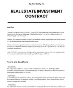 Free Blank Real Estate Operating Agreement Template Excel