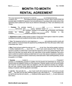 Free Custom 6 Month Tenancy Agreement Template Word