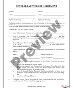 Free Custom 60 40 Partnership Agreement Template Doc Sample